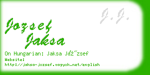 jozsef jaksa business card